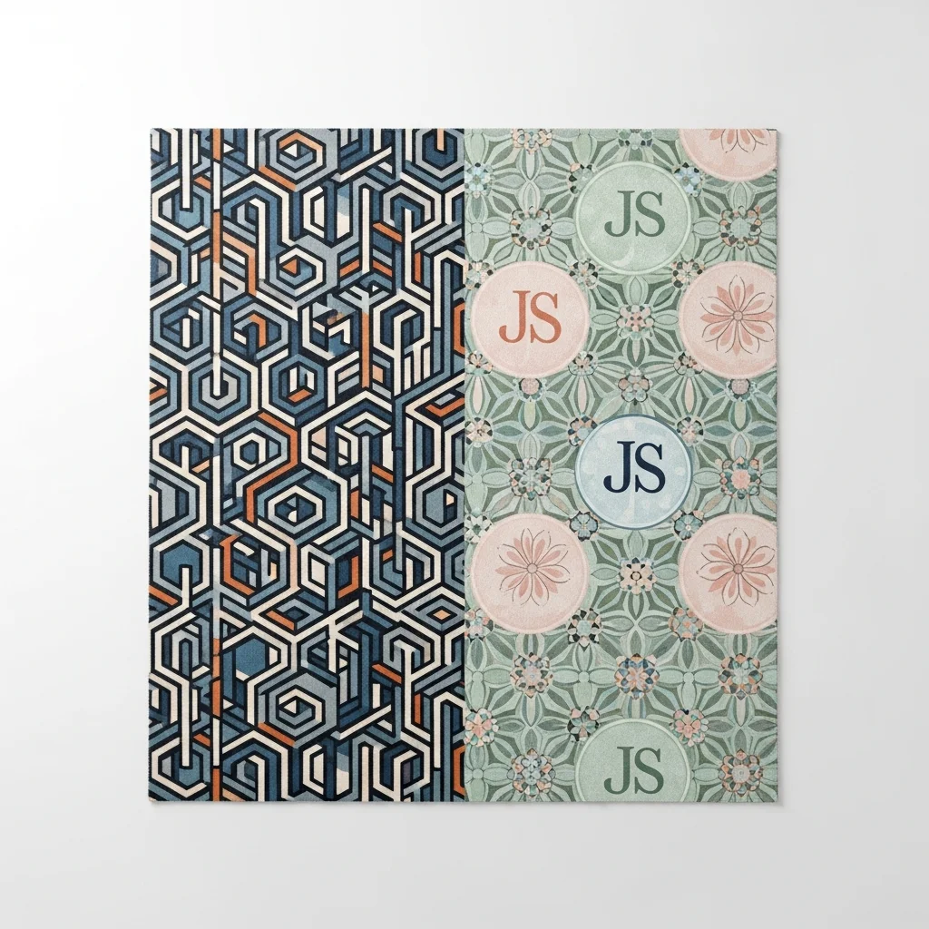 Custom area rug with personalized design, durable non-slip backing