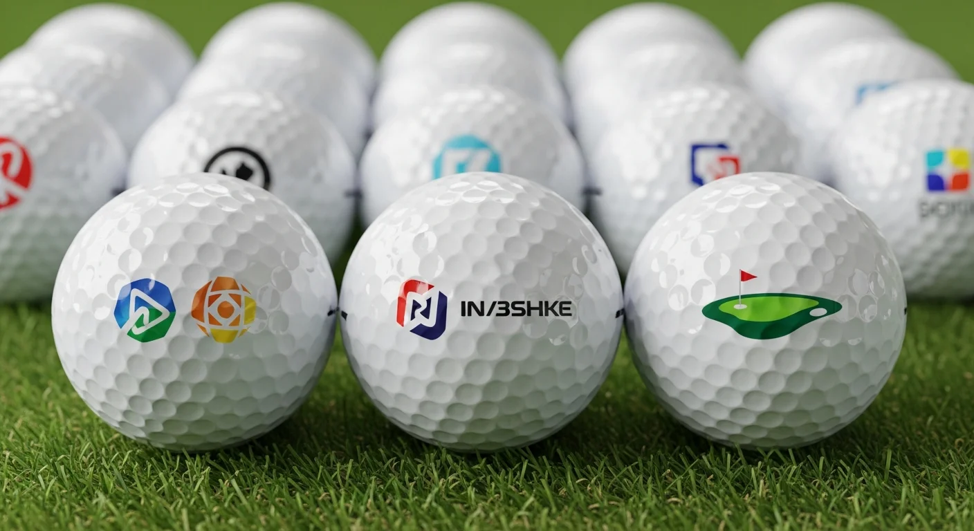 Custom logo golf balls with professional full-color printing for tournaments and events