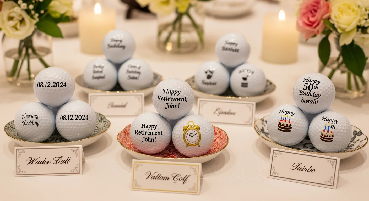 Custom Golf Balls for Weddings, Retirements & Special Events