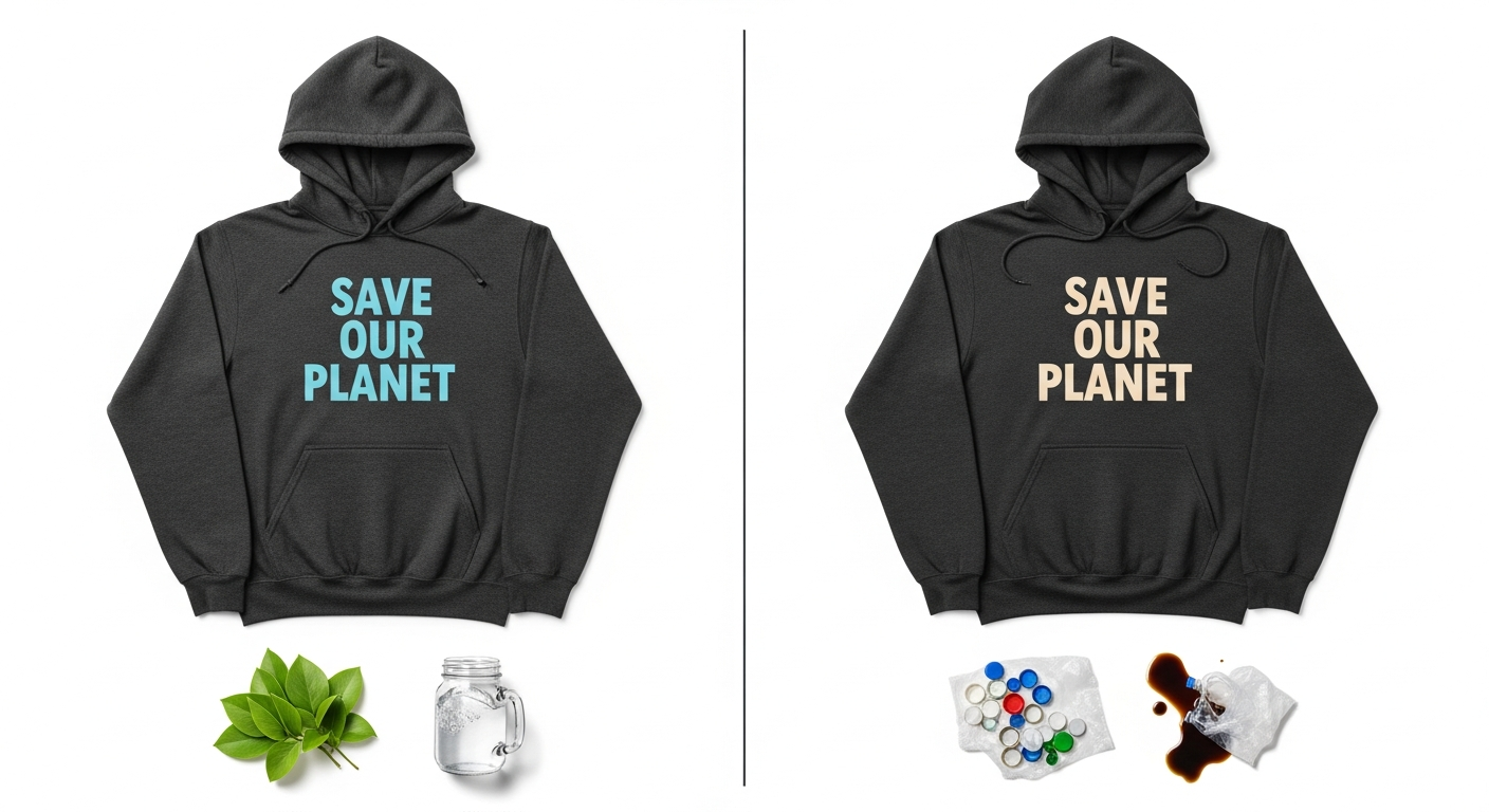 Comparison of sustainable vs conventional printing methods for custom hoodies