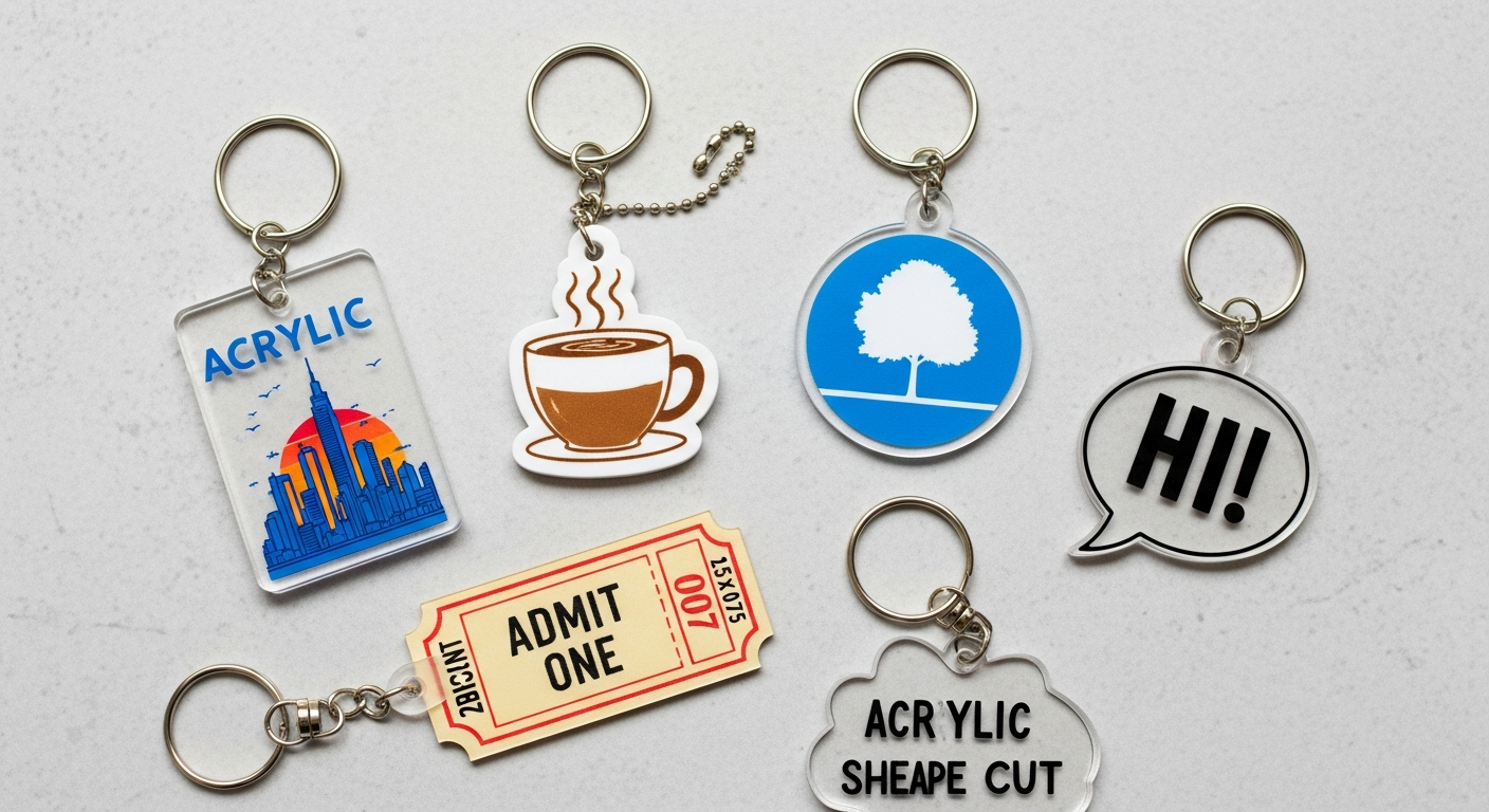 High quality budget custom keychains examples showing great designs at affordable price points