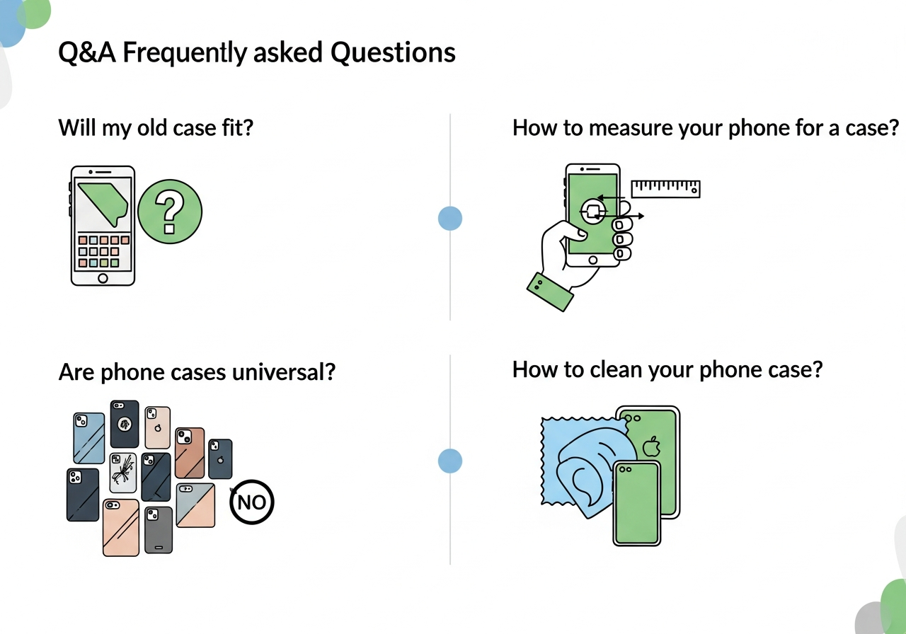 FAQ visual guide for phone case compatibility common questions