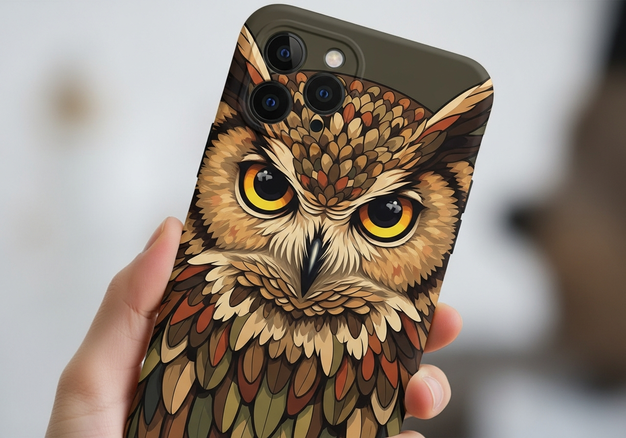 Creative camera cutout design integration examples on custom phone cases