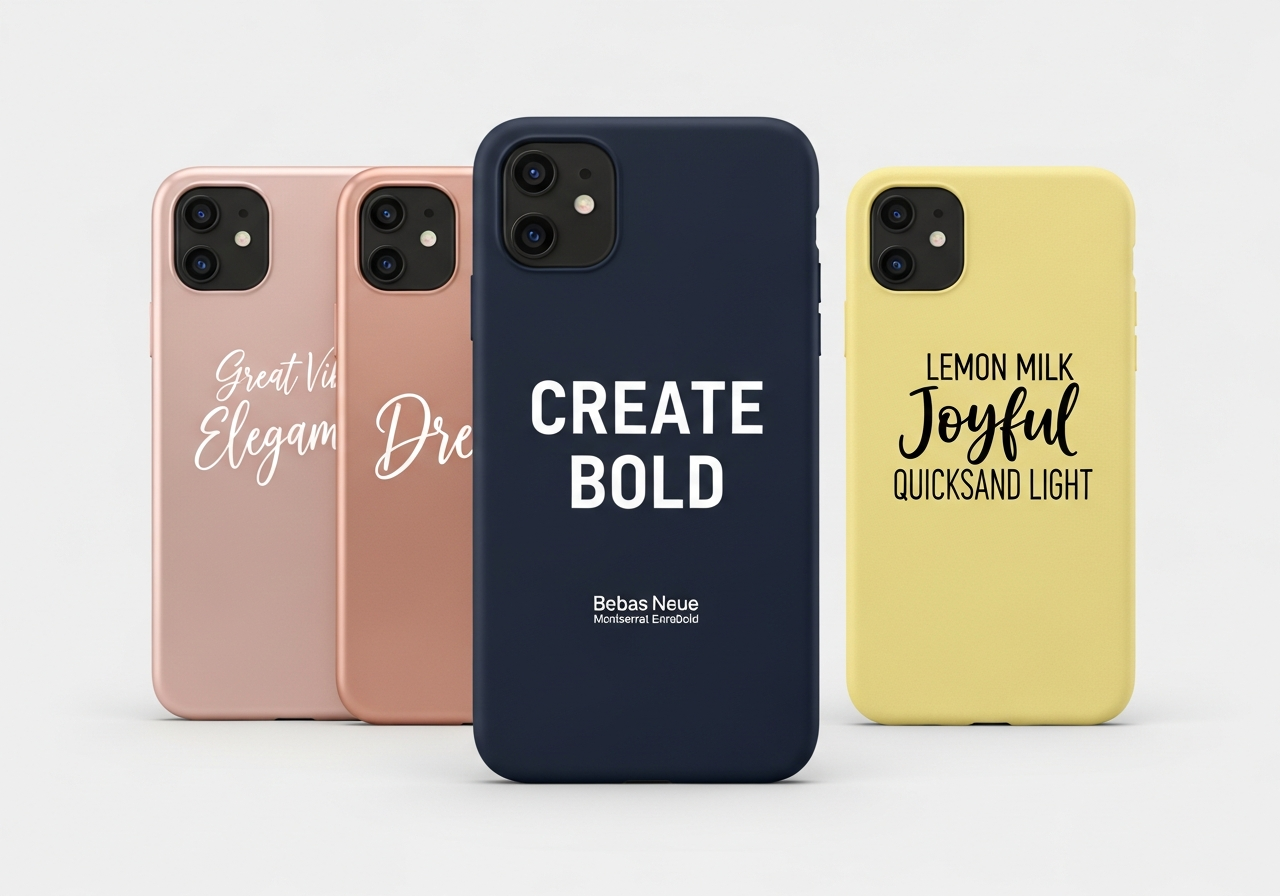 Top 10 font specimens for custom phone case design printed on cases