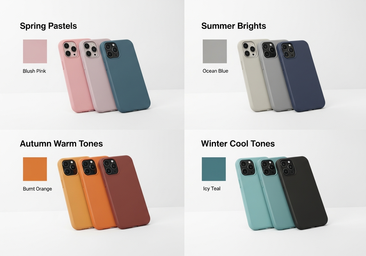 Seasonal color palettes for custom phone case designs throughout the year