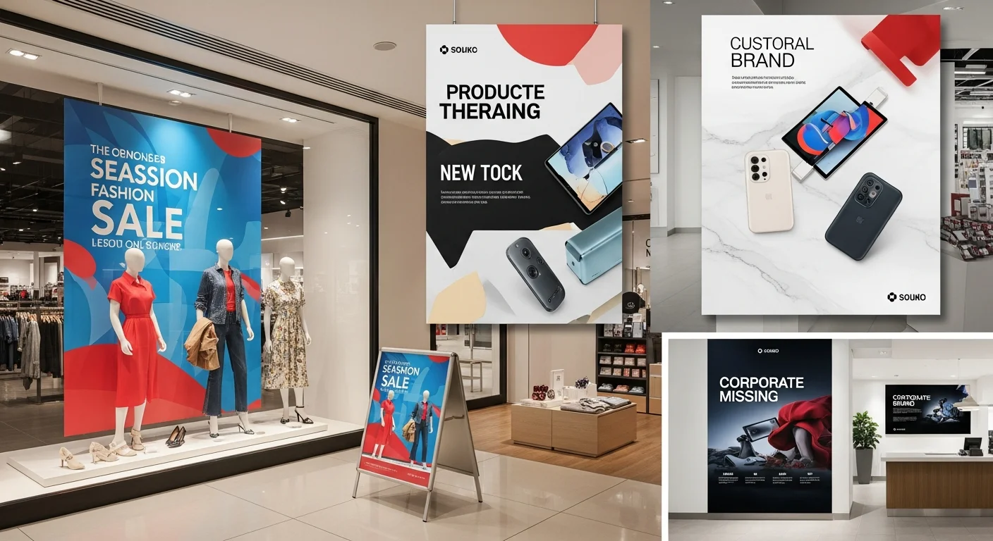Custom Posters for Business: Retail Signage, Branding & In-Store Displays