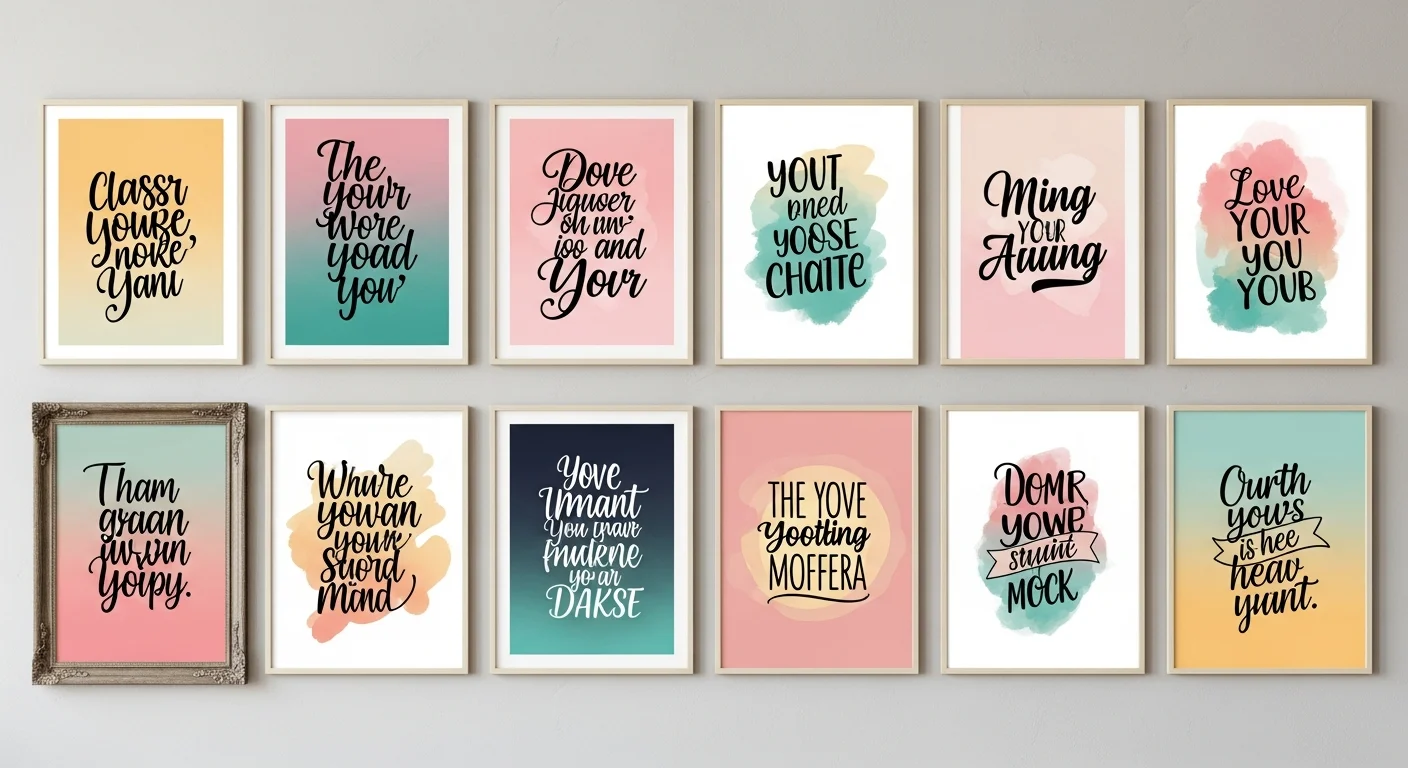 Custom Quote Posters: 20 Typography Ideas for Walls That Inspire
