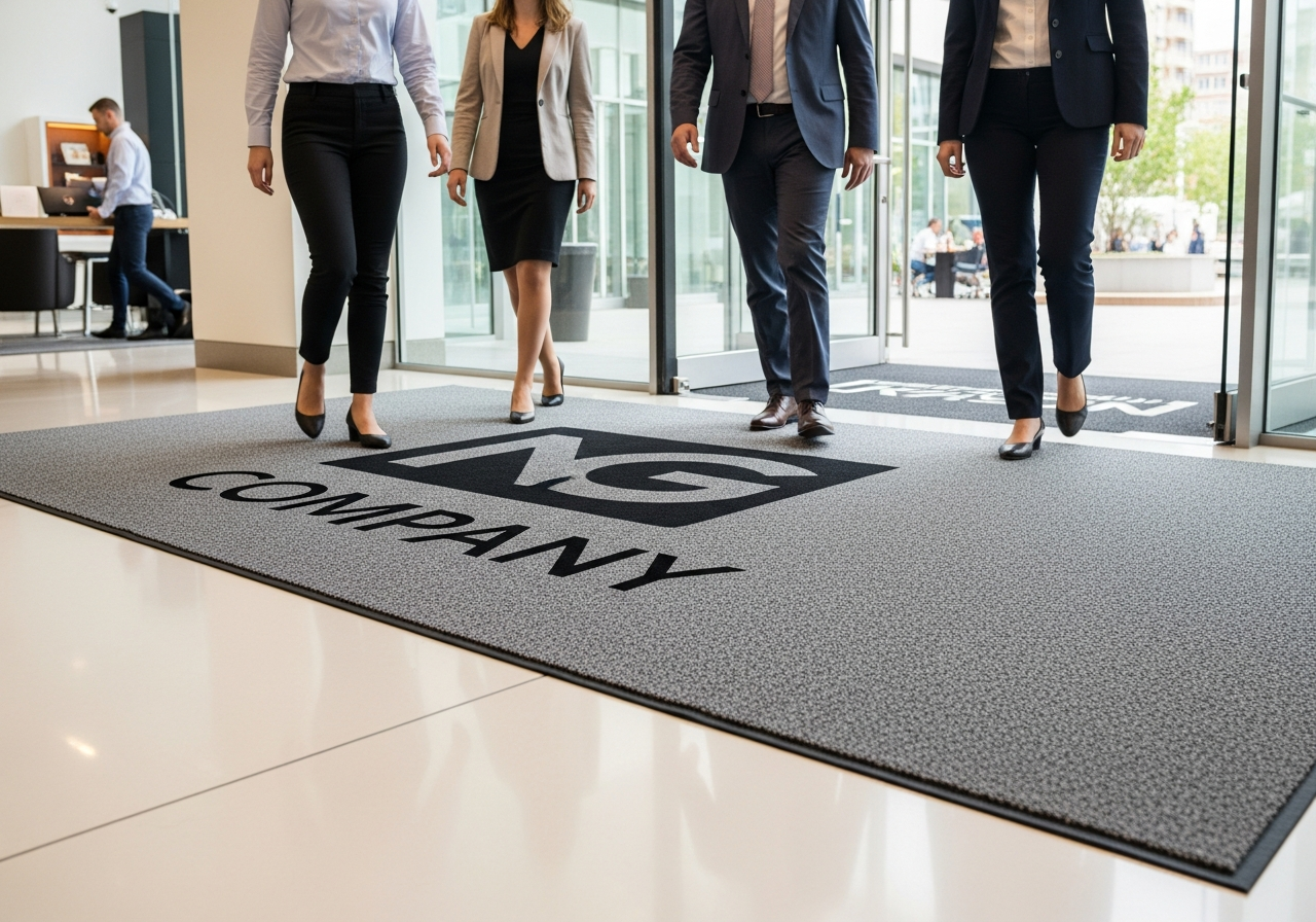 Demonstration of nylon custom rug durability showing fiber resilience and crush resistance in high traffic conditions