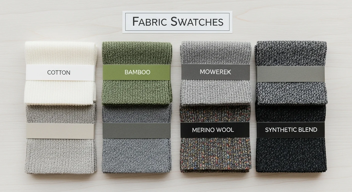 Custom Sock Fabric Guide: Cotton, Bamboo, Merino Wool & Performance Blends