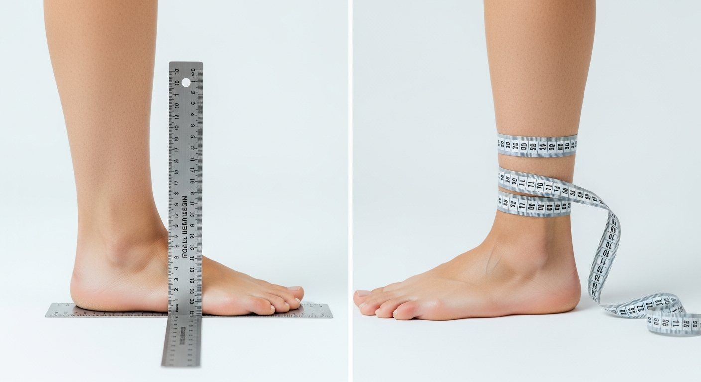 How to measure foot length and calf circumference for custom sock orders