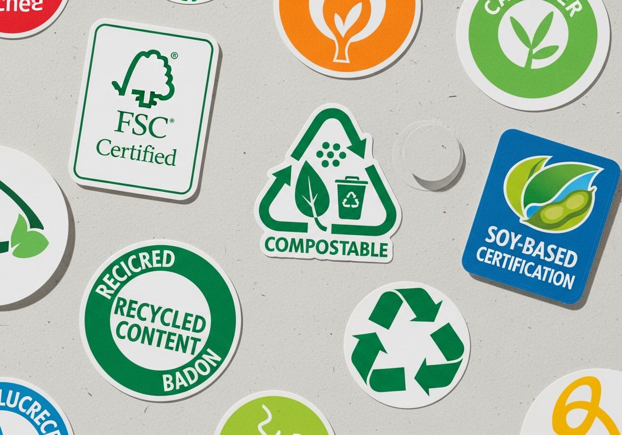 Eco certification standards guide for sustainable sticker printing