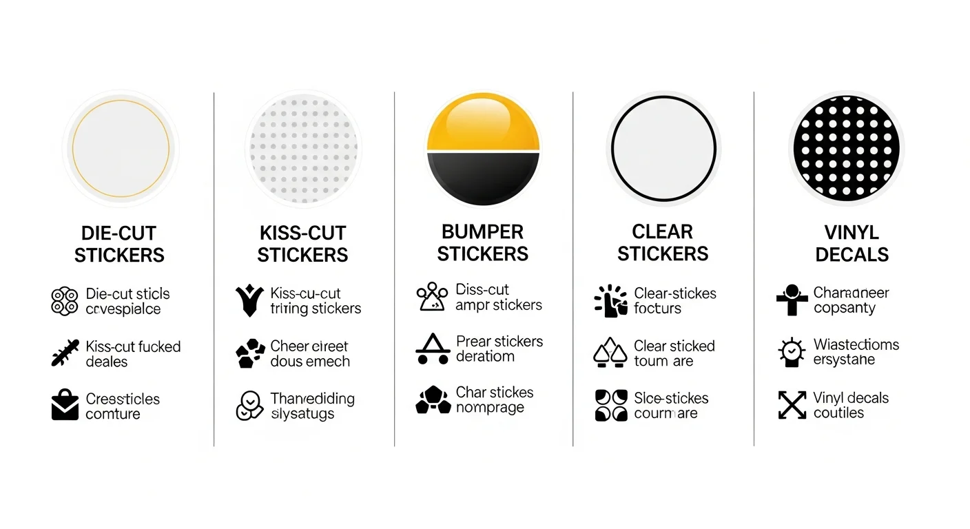 Die-Cut vs Kiss-Cut vs Clear Stickers: Which Type Should You Choose?