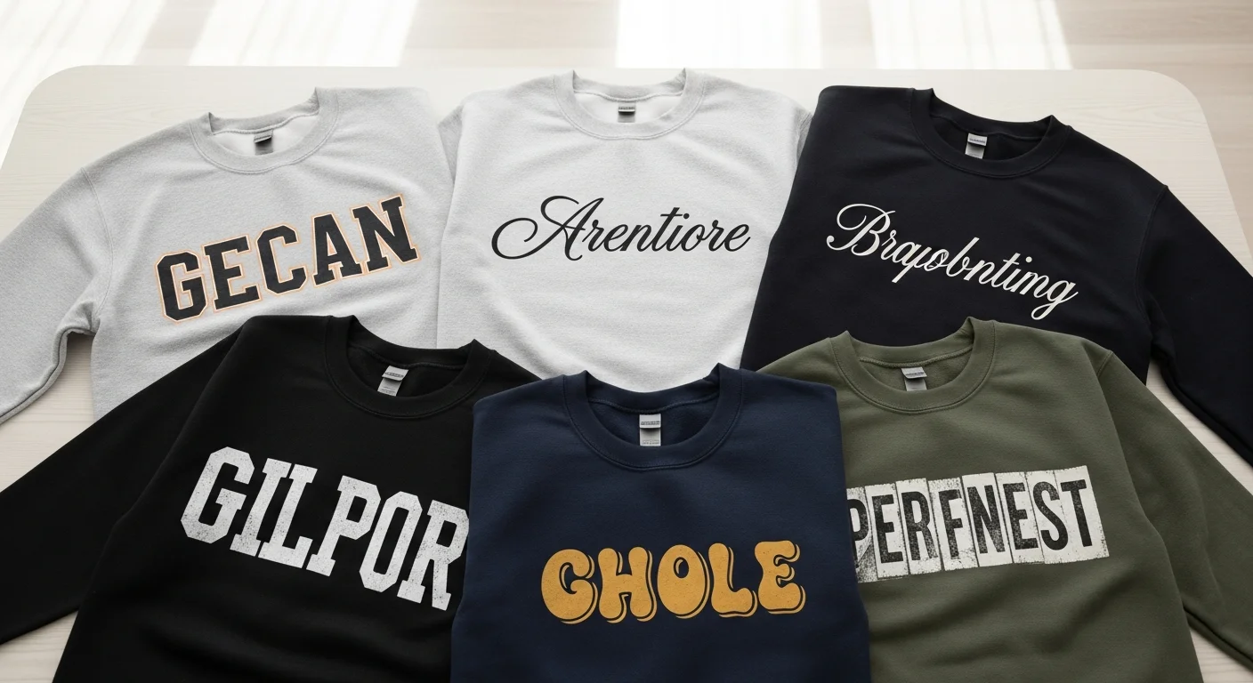 Best Fonts for Custom Crewneck Sweatshirt Designs: Typography That Pops on Fleece