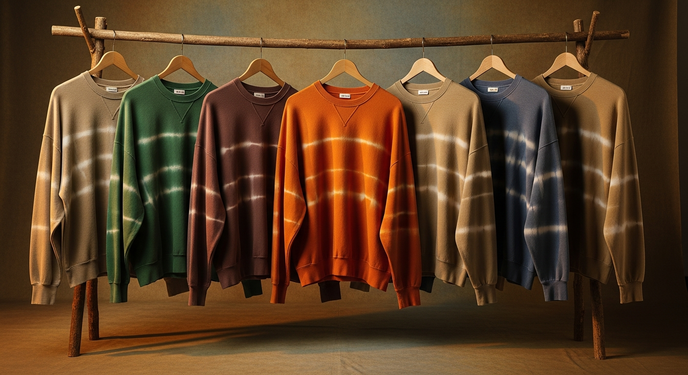 Oversized vintage custom crewneck sweatshirts showcasing 2026 fashion trends
