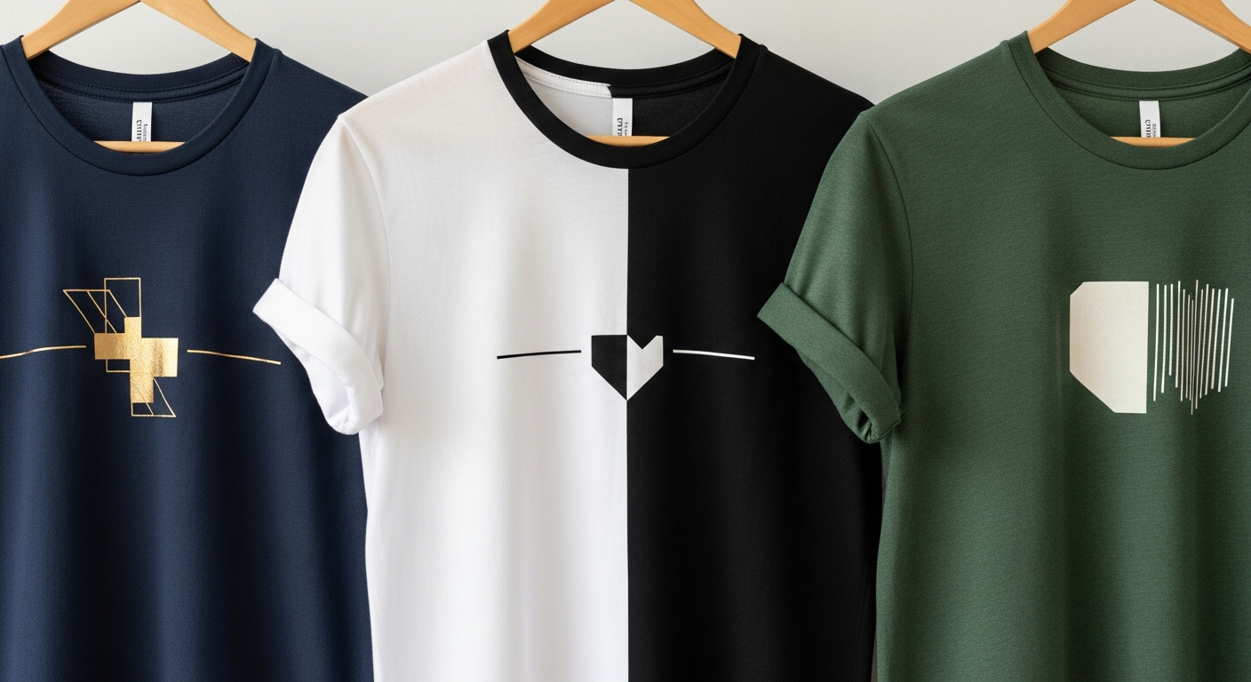 Proven t-shirt color pairings showing effective ink and fabric combinations for custom printing