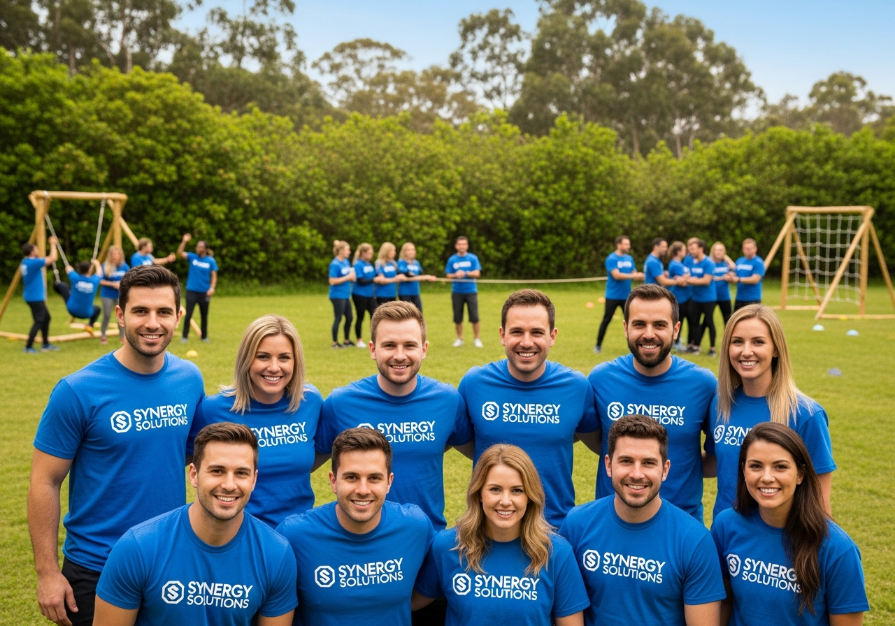 Corporate team building shirts for company outings and retreats