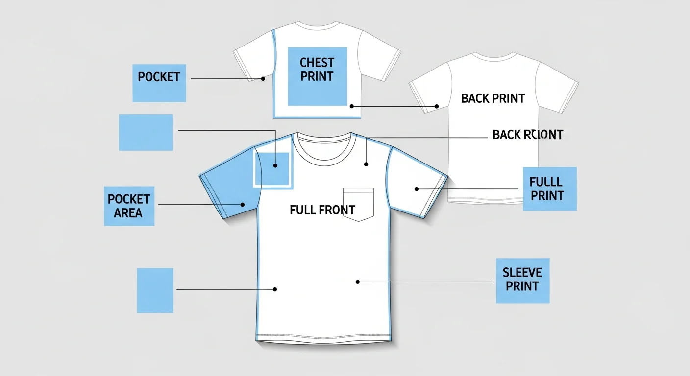 All-Over Print vs Chest Print vs Back Print: T-Shirt Placement Guide