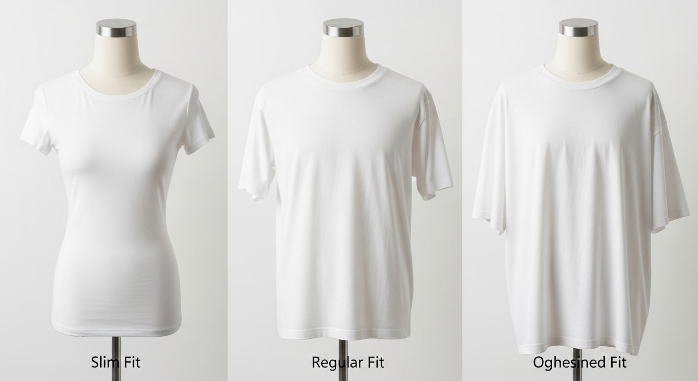 Side-by-side comparison of men's women's and unisex custom t-shirt fits