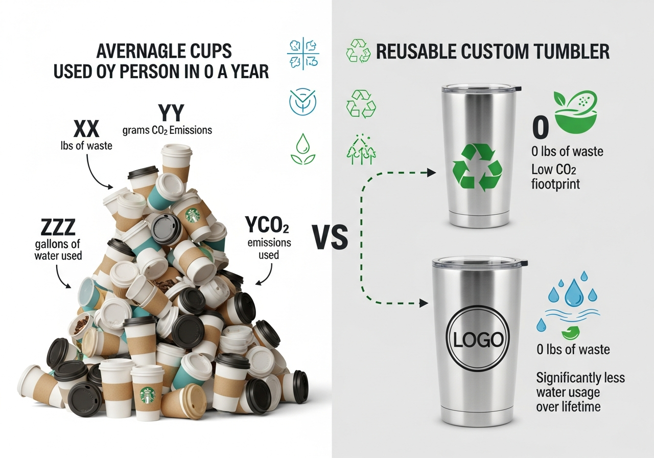 Disposable cups versus reusable tumbler environmental impact comparison